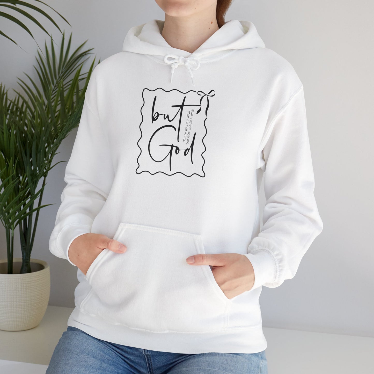 Inspirational Unisex Heavy Blend Hoodie - "but God" Design