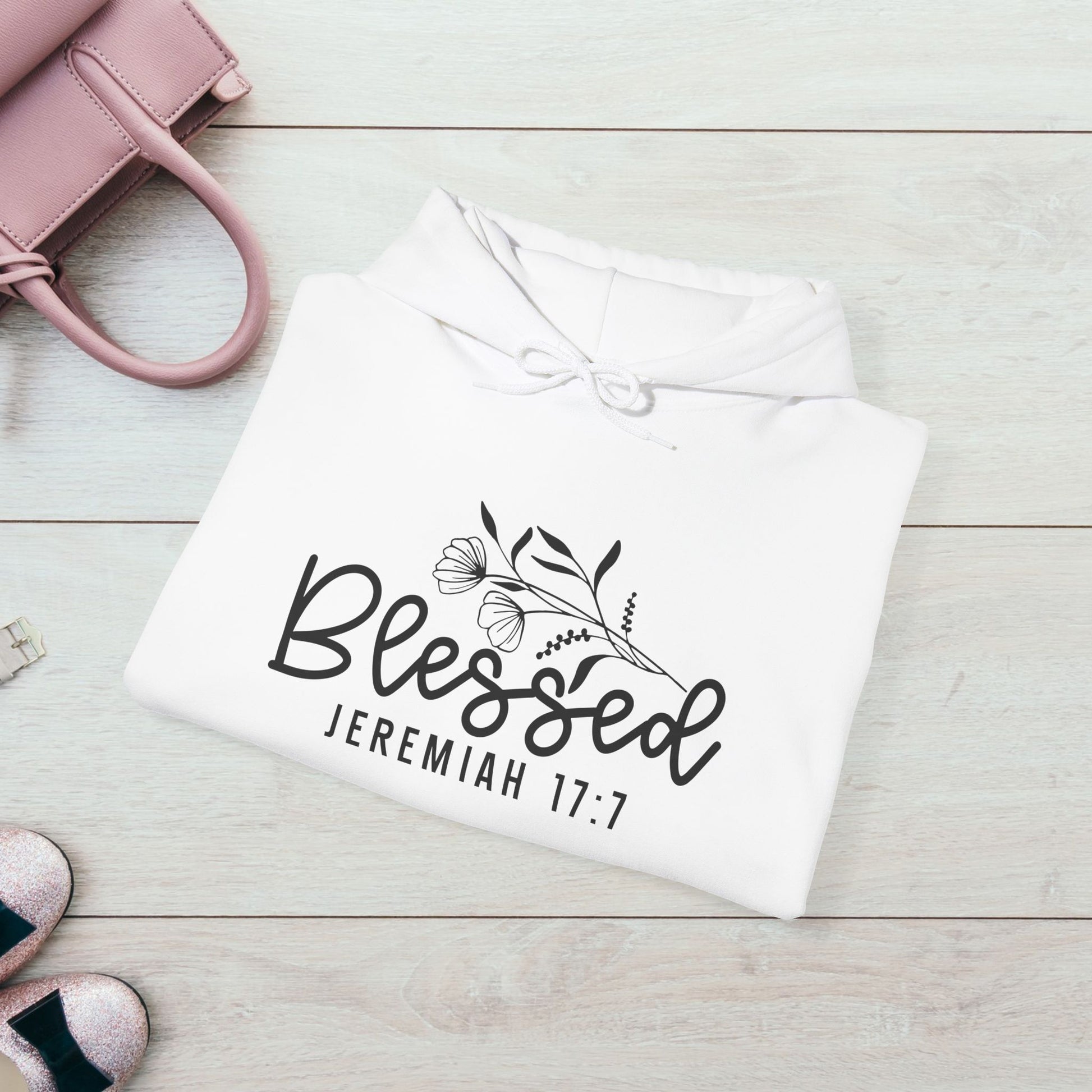 Blessed Hooded Sweatshirt | Jeremiah 17:7 | Cozy Unisex Sweatshirt for Faith & Inspiration - GULLYDESIGN