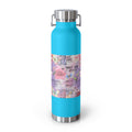 Inspirational Copper Insulated Water Bottle - 22oz - Motivational Quotes & Colorful Design - GULLYDESIGN