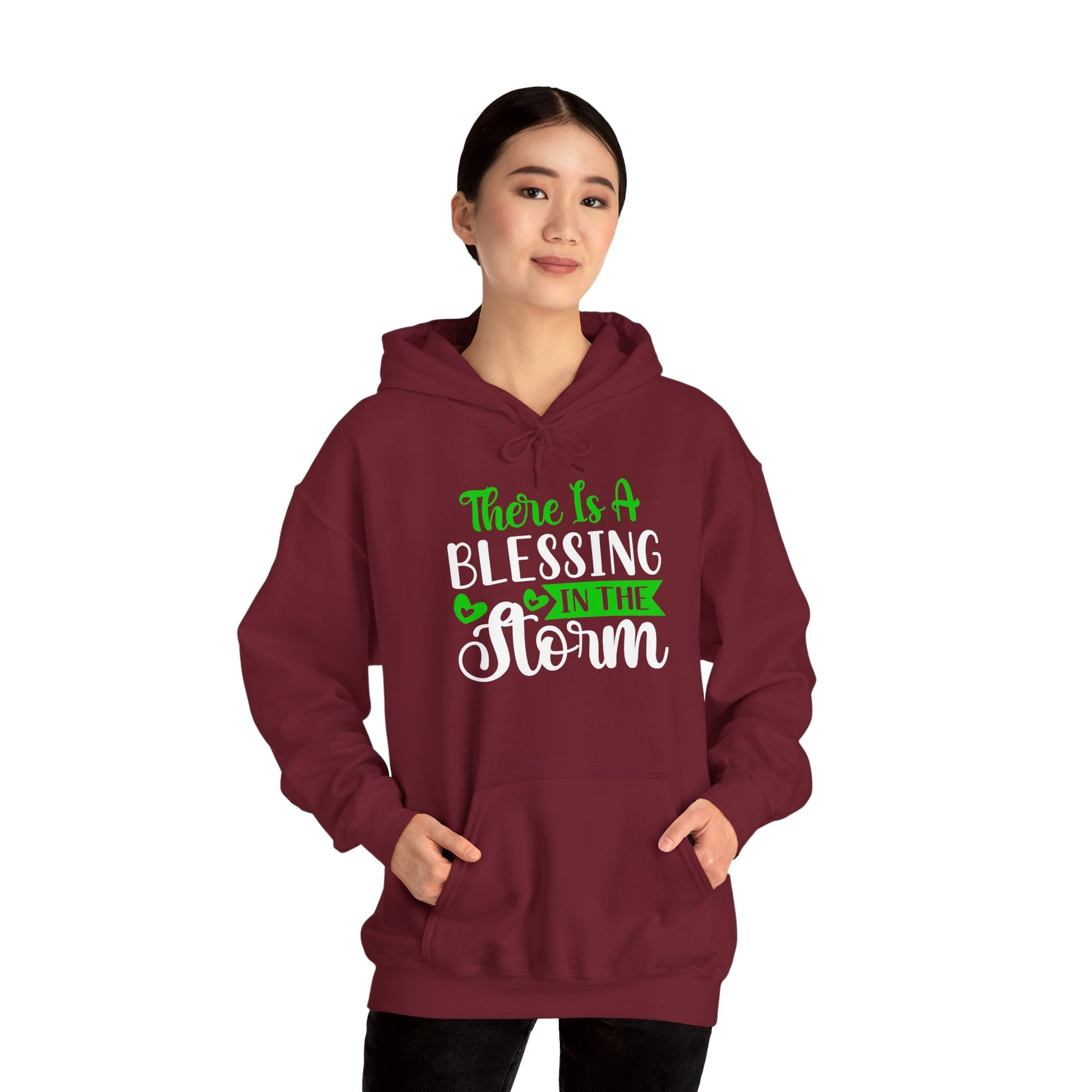 Blessing in the Storm Hoodie | Unisex Heavy Blend Sweatshirt for Comfort and Style - GULLYDESIGN