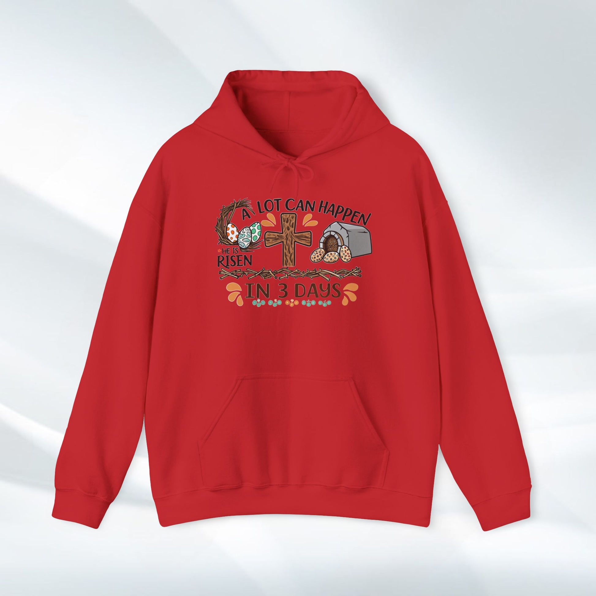 Inspirational Easter Hoodie - "A Lot Can Happen in 3 Days" - Unisex Heavy Blend Sweatshirt - GULLYDESIGN