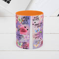 Inspirational Grateful and Thankful Butterfly Mug - Colorful 11oz & 15oz Coffee Cup with Motivational Quotes - GULLYDESIGN