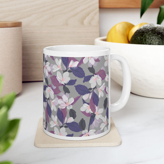 Elegant Floral Ceramic Mug - 11oz & 15oz Coffee Cup for Home & Office