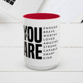 Inspirational Colorful Mug - Empowering Affirmations for Coffee Lovers - GULLYDESIGN