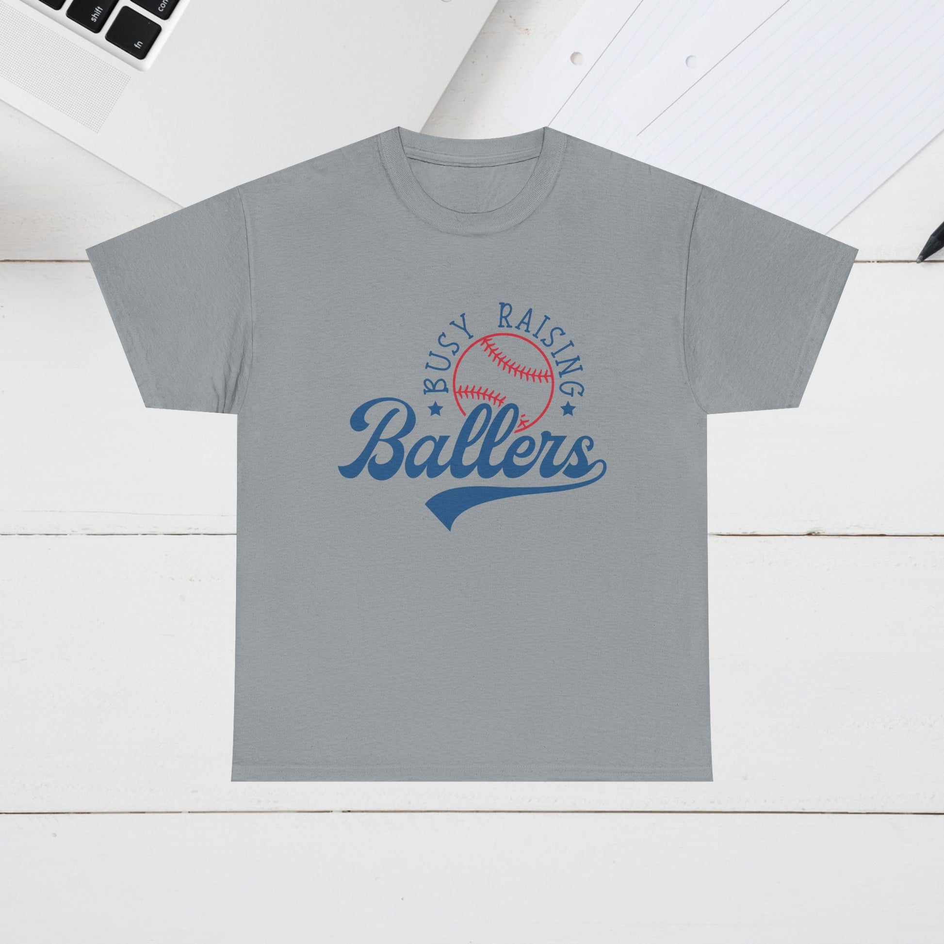 Busy Raising Ballers Unisex Heavy Cotton Tee - GULLYDESIGN