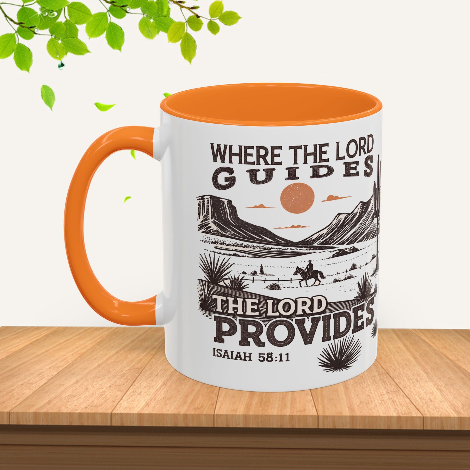 Inspirational Desert Scene Mug - 11oz & 15oz Colorful Coffee Cup for Faith & Encouragement - GULLYDESIGN