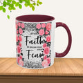 Colorful Floral Faith Mugs - Inspirational Coffee Cups for Home & Gifts - GULLYDESIGN