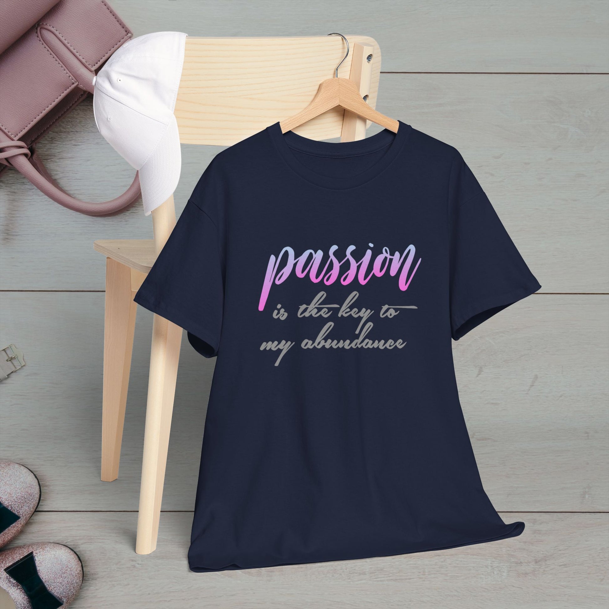 Passion is the Key Unisex Heavy Cotton Tee - Motivational T-Shirt for Inspiration and Abundance - GULLYDESIGN