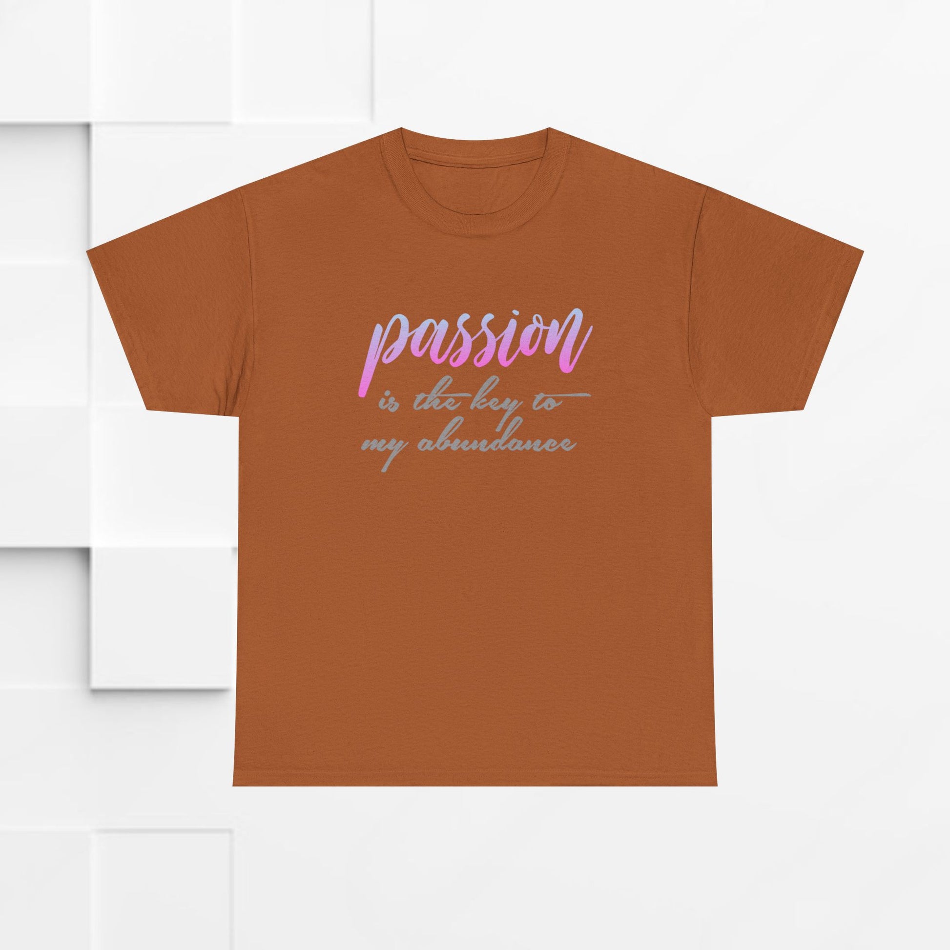 Passion is the Key Unisex Heavy Cotton Tee - Motivational T-Shirt for Inspiration and Abundance - GULLYDESIGN