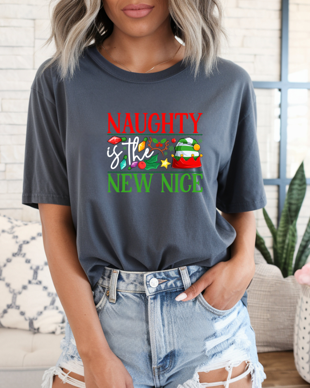Naughty Is the New Nice” Christmas T-Shirt — Fun Holiday Tee