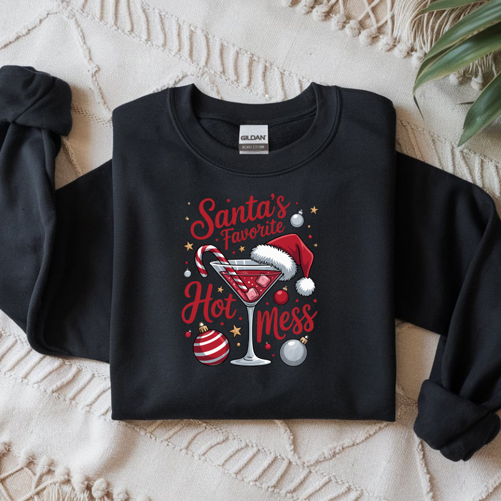 Santa’s Favorite Mess – Cozy Christmas Sweatshirt