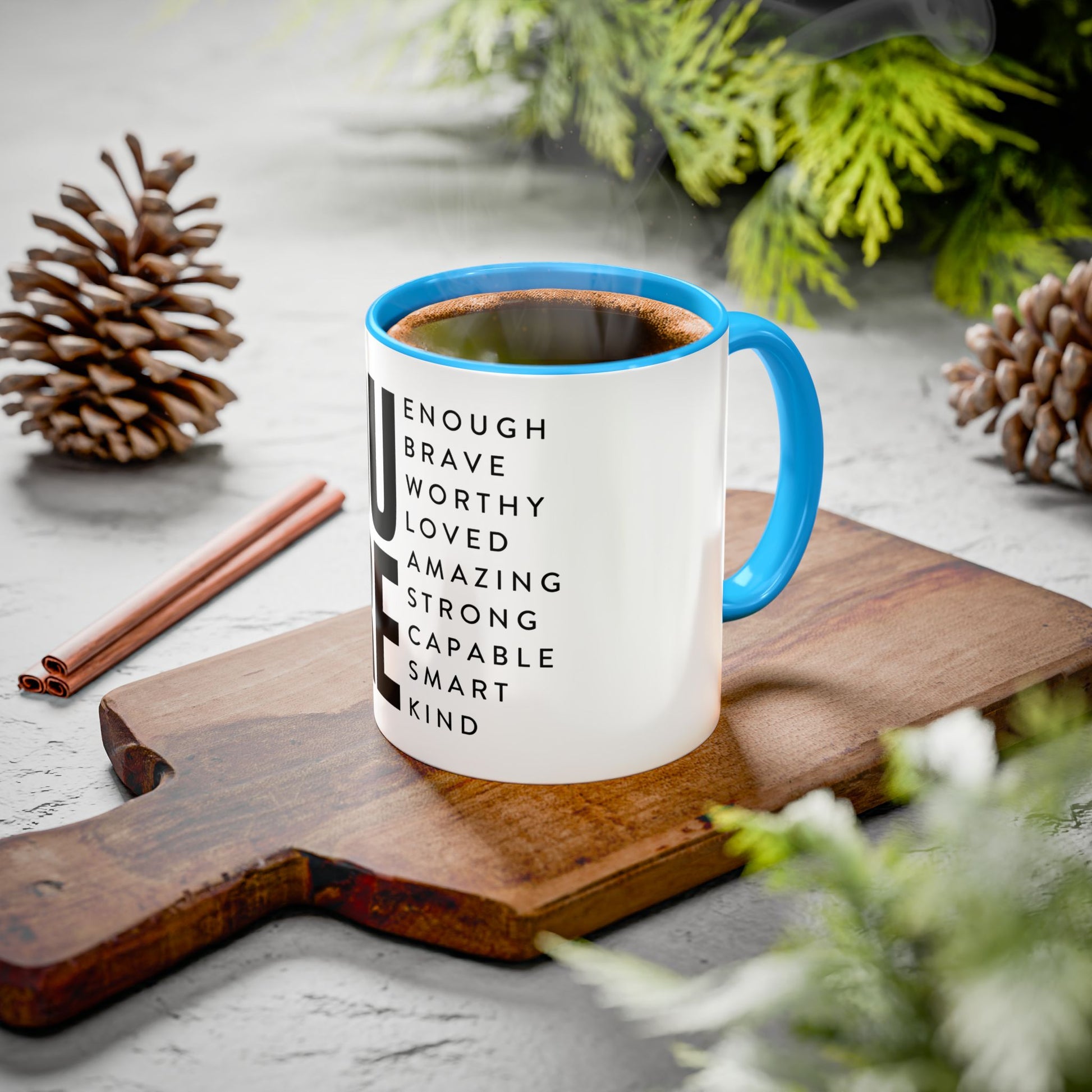 Inspirational Colorful Mug - Empowering Affirmations for Coffee Lovers - GULLYDESIGN