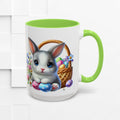 Cute Easter Bunny Mug - Colorful Ceramic Coffee Cup for Spring Celebrations - GULLYDESIGN