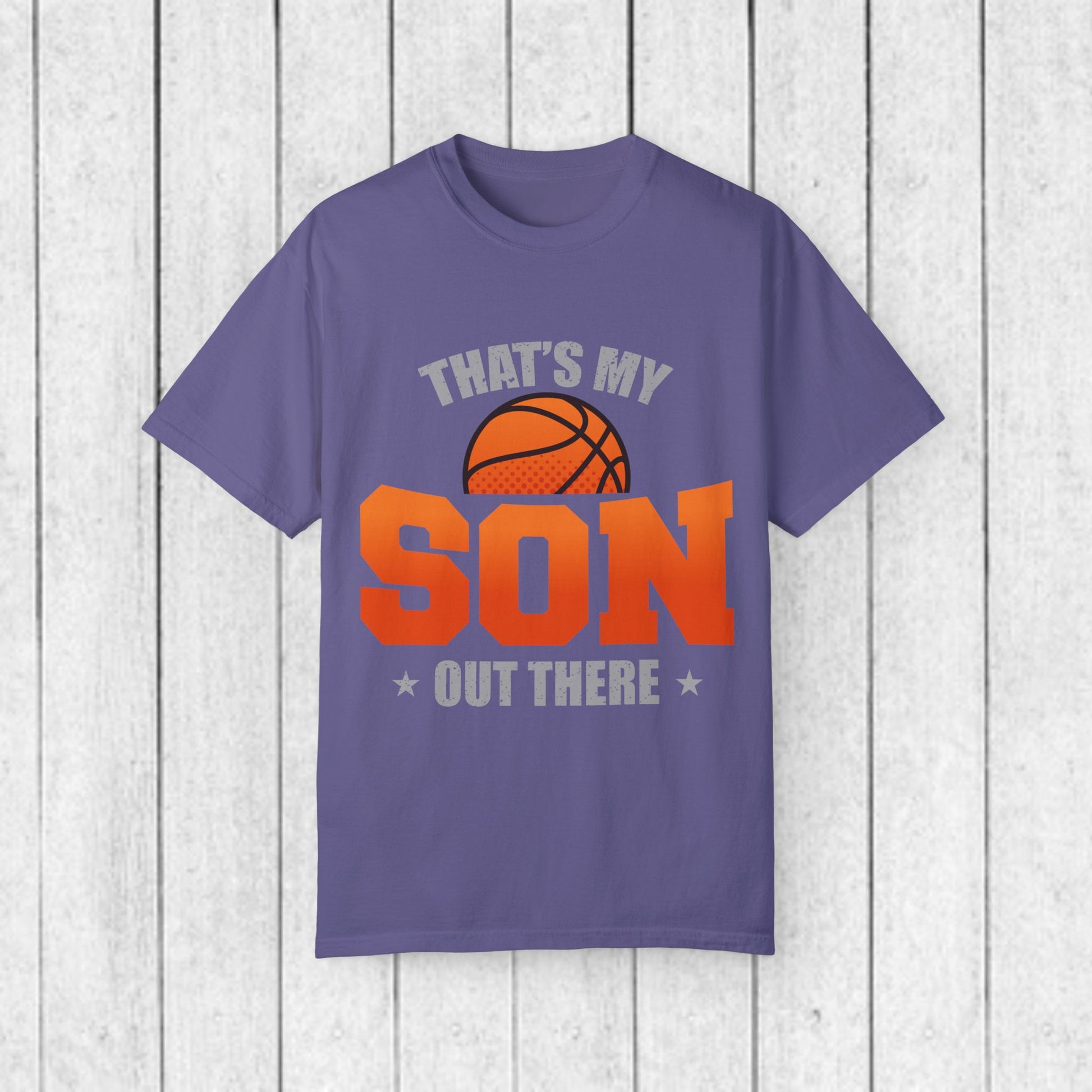 That's My Son Basketball T-Shirt - Unisex Garment-Dyed Tee for Proud Parents - GULLYDESIGN