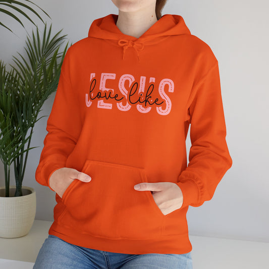 Inspirational Jesus Sweatshirt – Unisex Heavy Blend™ Hoodie with 'Love Like' Design
