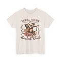 Feral Moms Social Club Tee - Unisex Heavy Cotton T-Shirt for Fun & Rebellious Moms - GULLYDESIGN