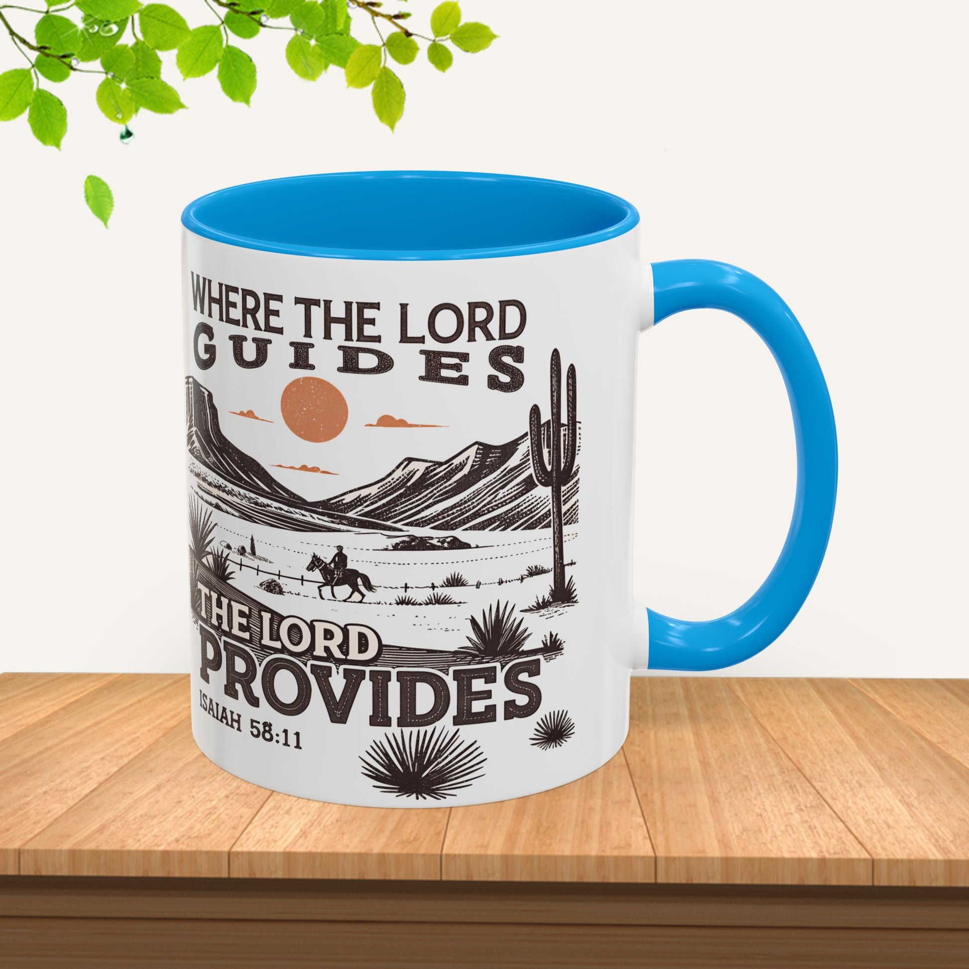 Inspirational Desert Scene Mug - 11oz & 15oz Colorful Coffee Cup for Faith & Encouragement - GULLYDESIGN