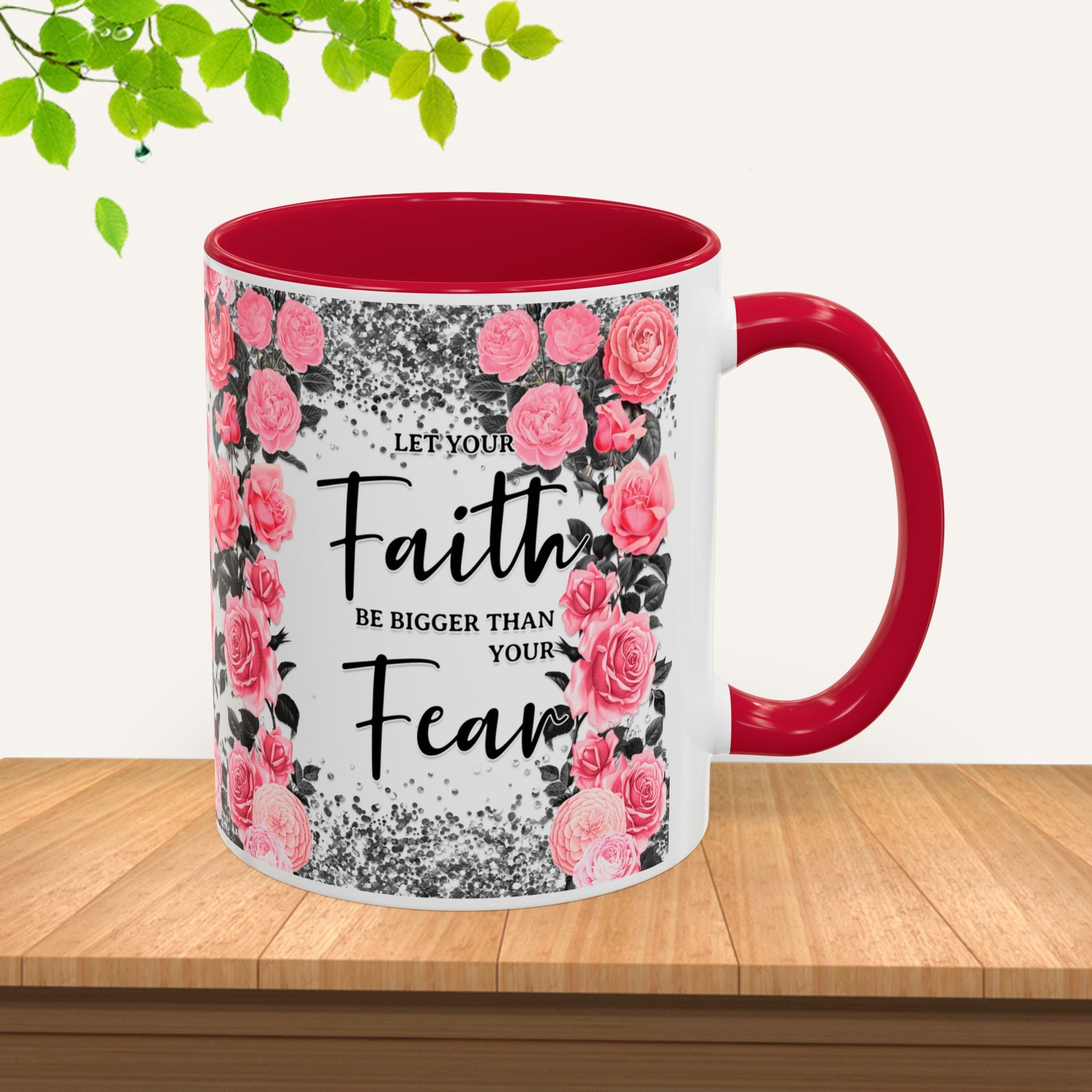 Colorful Floral Faith Mugs - Inspirational Coffee Cups for Home & Gifts - GULLYDESIGN
