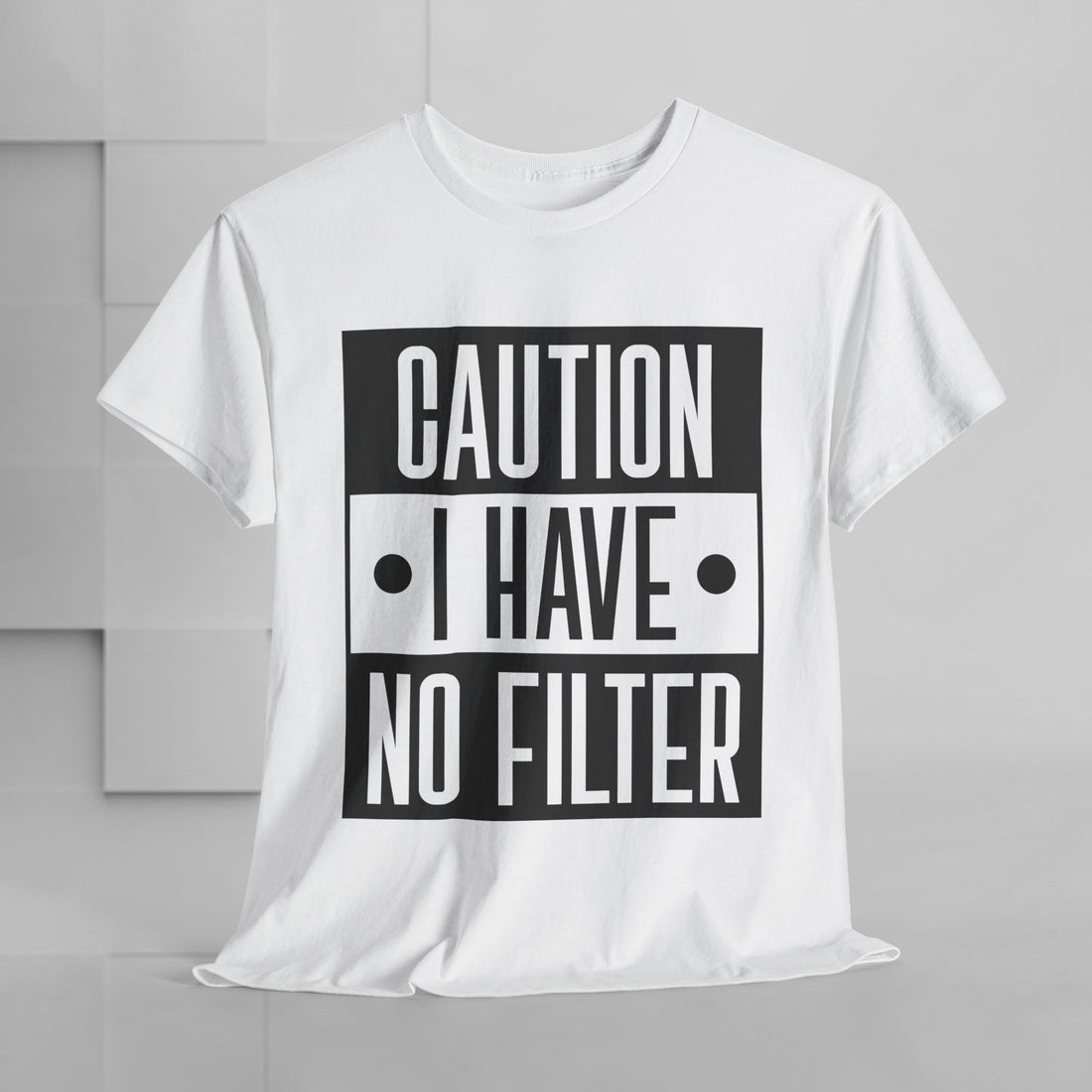 Caution I Have No Filter Unisex Heavy Cotton Tee - GULLYDESIGN