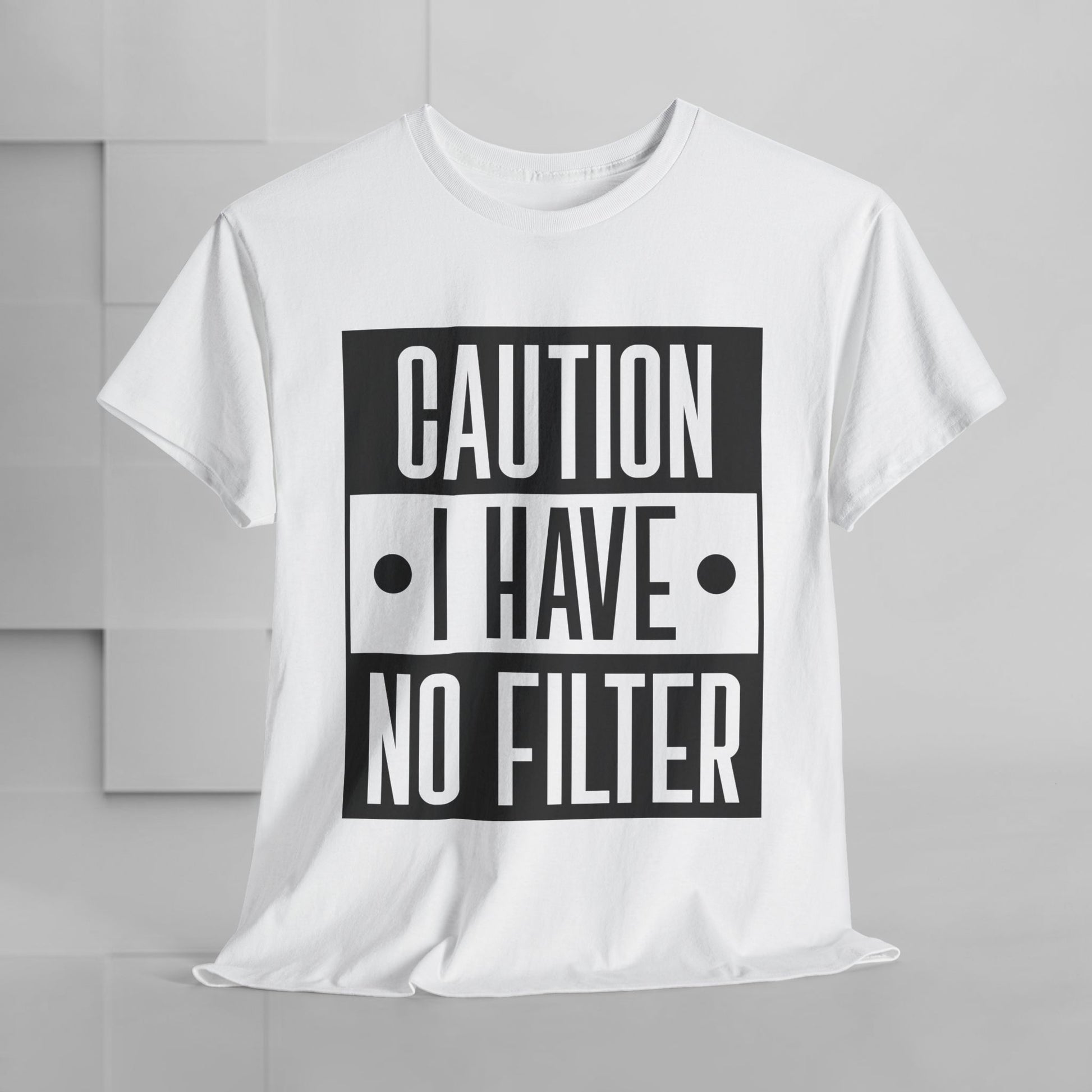 Caution I Have No Filter Unisex Heavy Cotton Tee - GULLYDESIGN