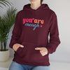 Inspirational Unisex Hoodie - 'You Are Enough' Motivational Sweatshirt for Self-Love & Positivity