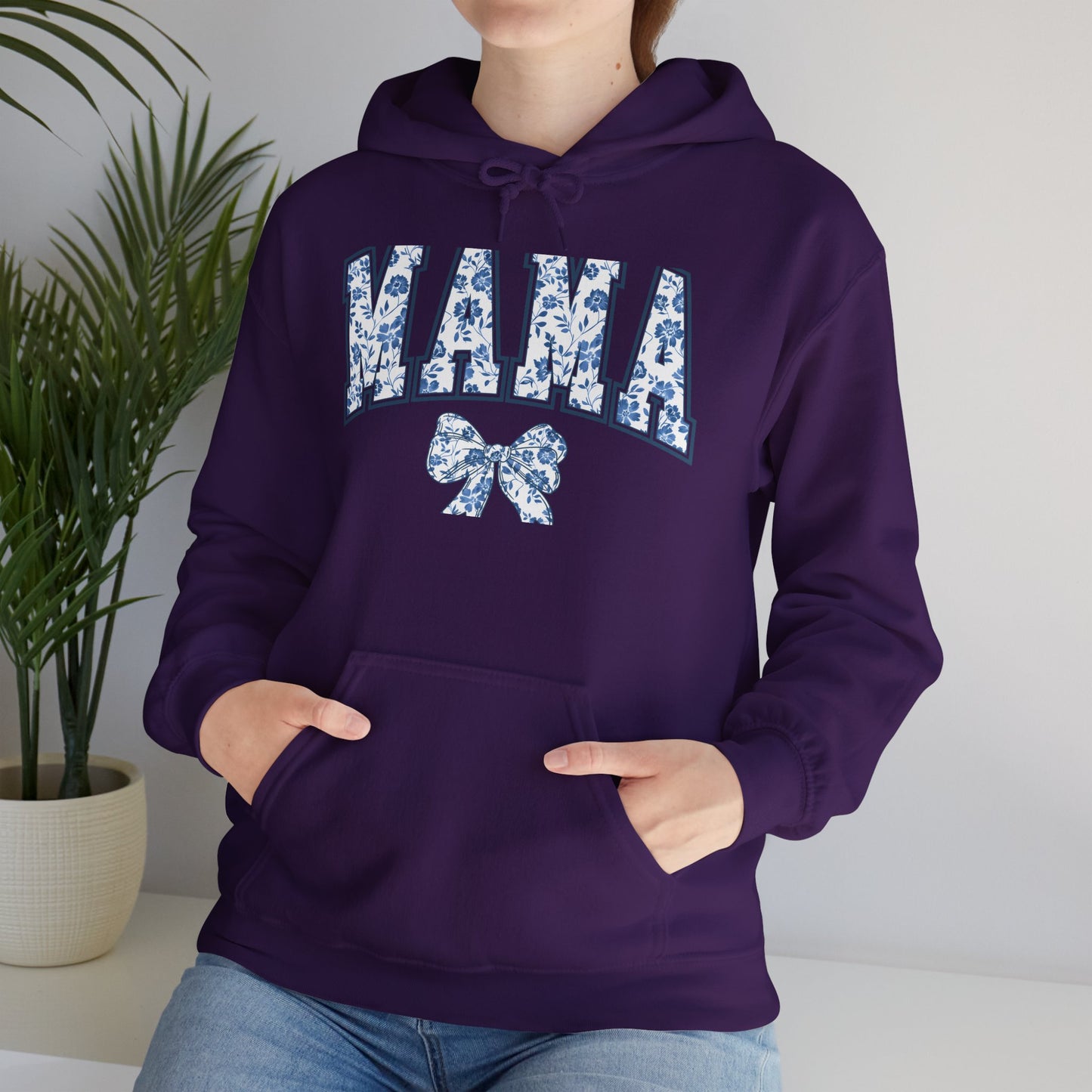 Floral Mama Hoodie - Comfortable Unisex Heavy Blend Sweatshirt for Moms