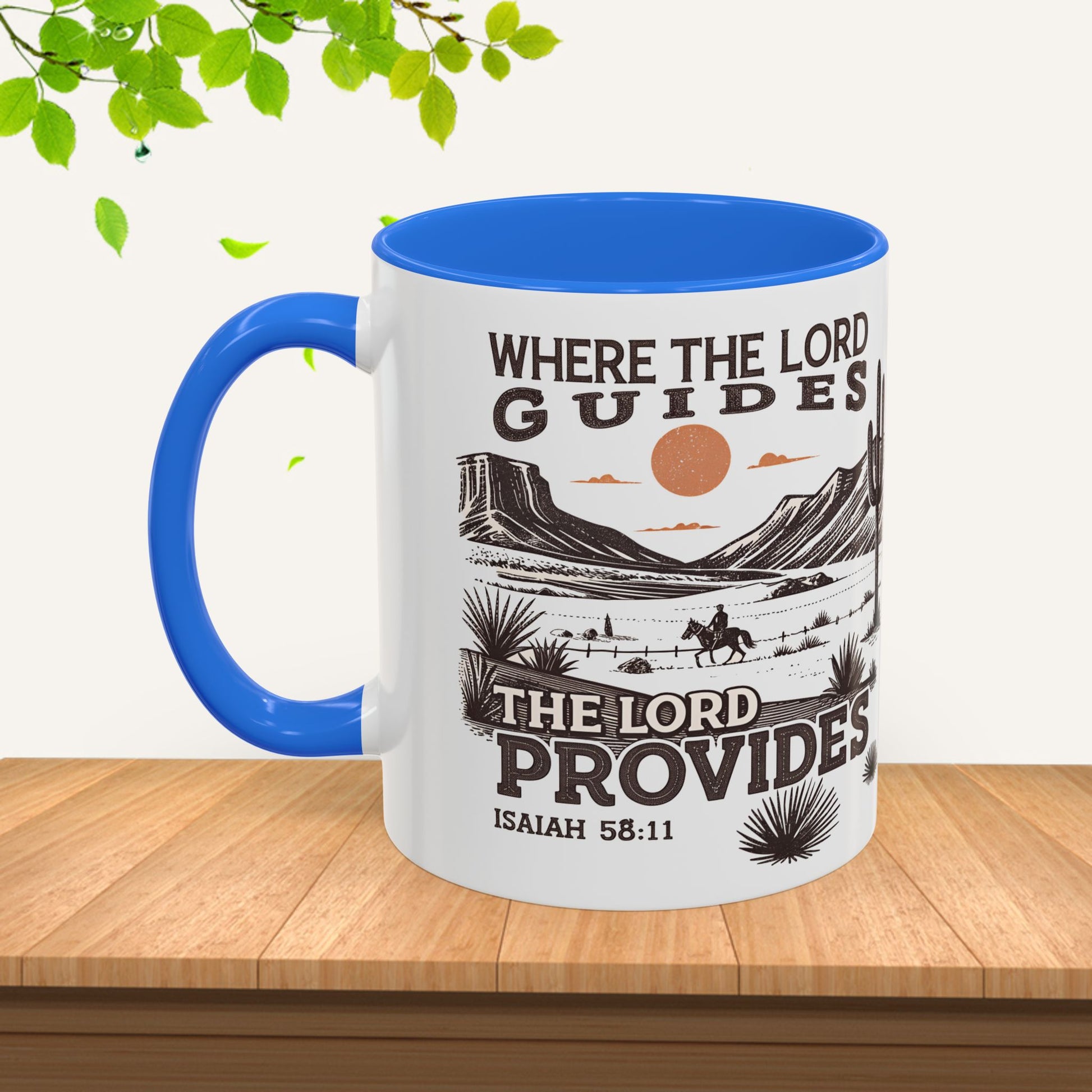 Inspirational Desert Scene Mug - 11oz & 15oz Colorful Coffee Cup for Faith & Encouragement - GULLYDESIGN