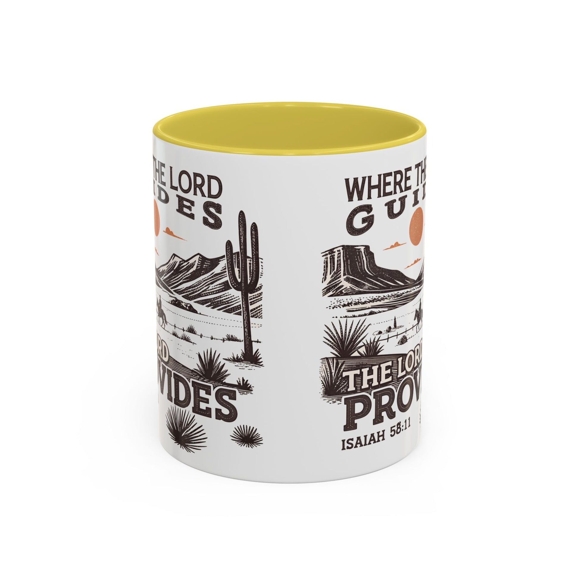 Inspirational Desert Scene Mug - 11oz & 15oz Colorful Coffee Cup for Faith & Encouragement - GULLYDESIGN