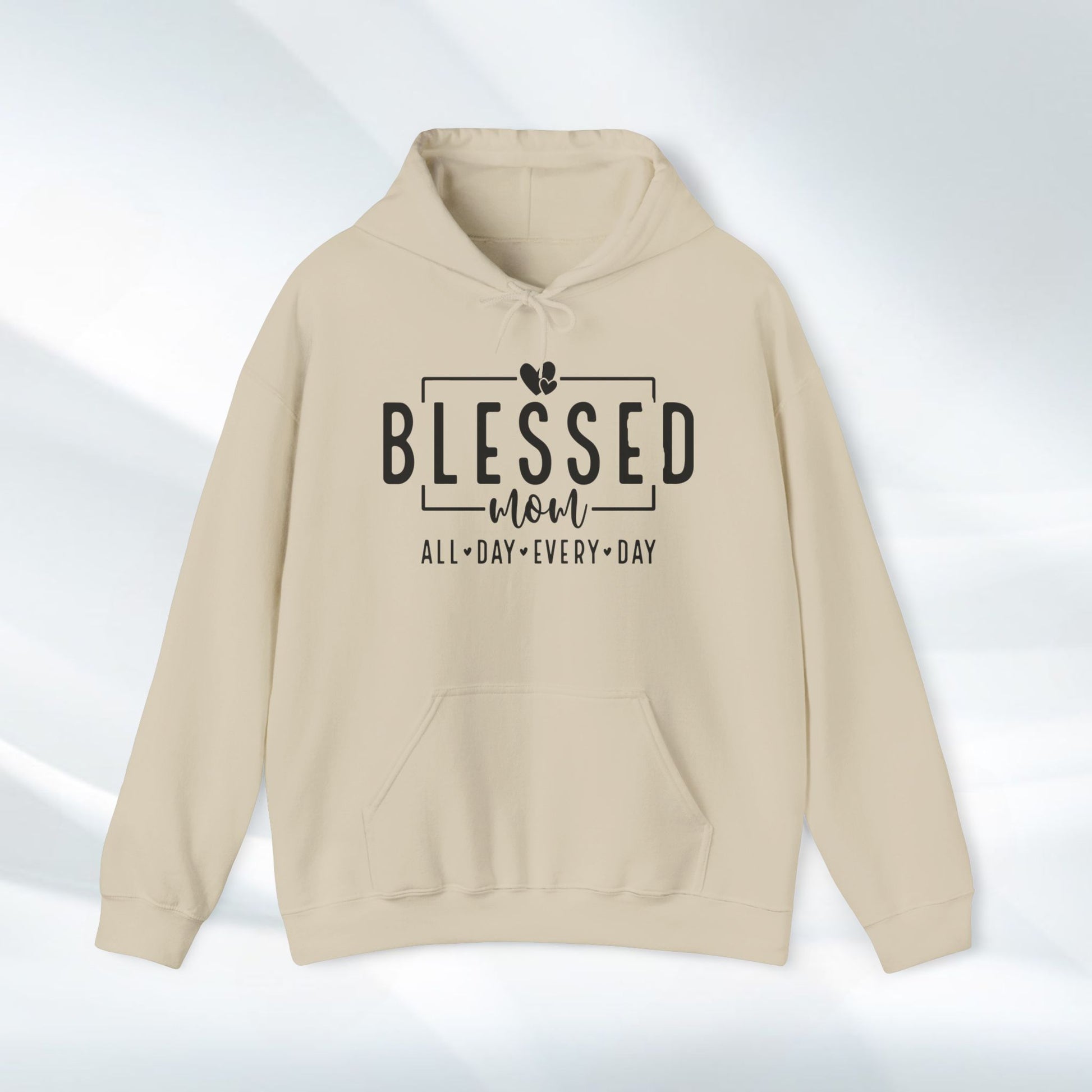 Blessed Mom Unisex Heavy Blend™ Hooded Sweatshirt - All Day Every Day - GULLYDESIGN