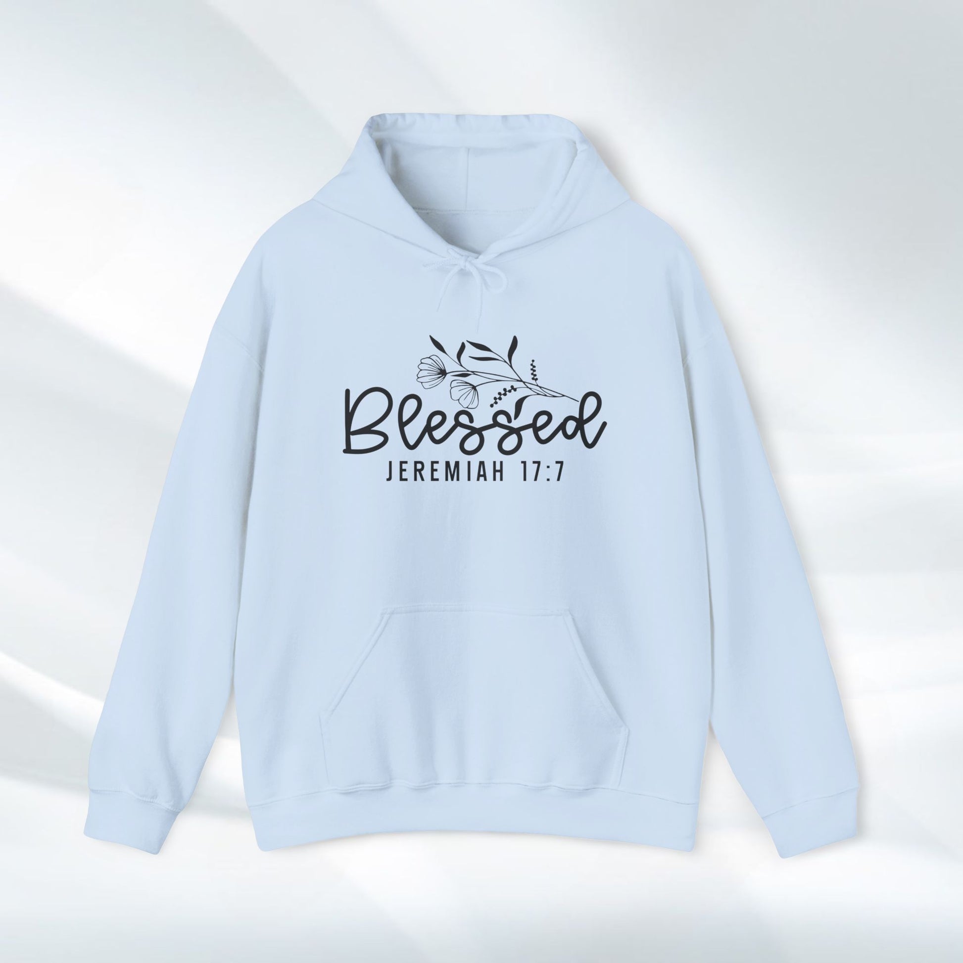 Blessed Hooded Sweatshirt | Jeremiah 17:7 | Cozy Unisex Sweatshirt for Faith & Inspiration - GULLYDESIGN