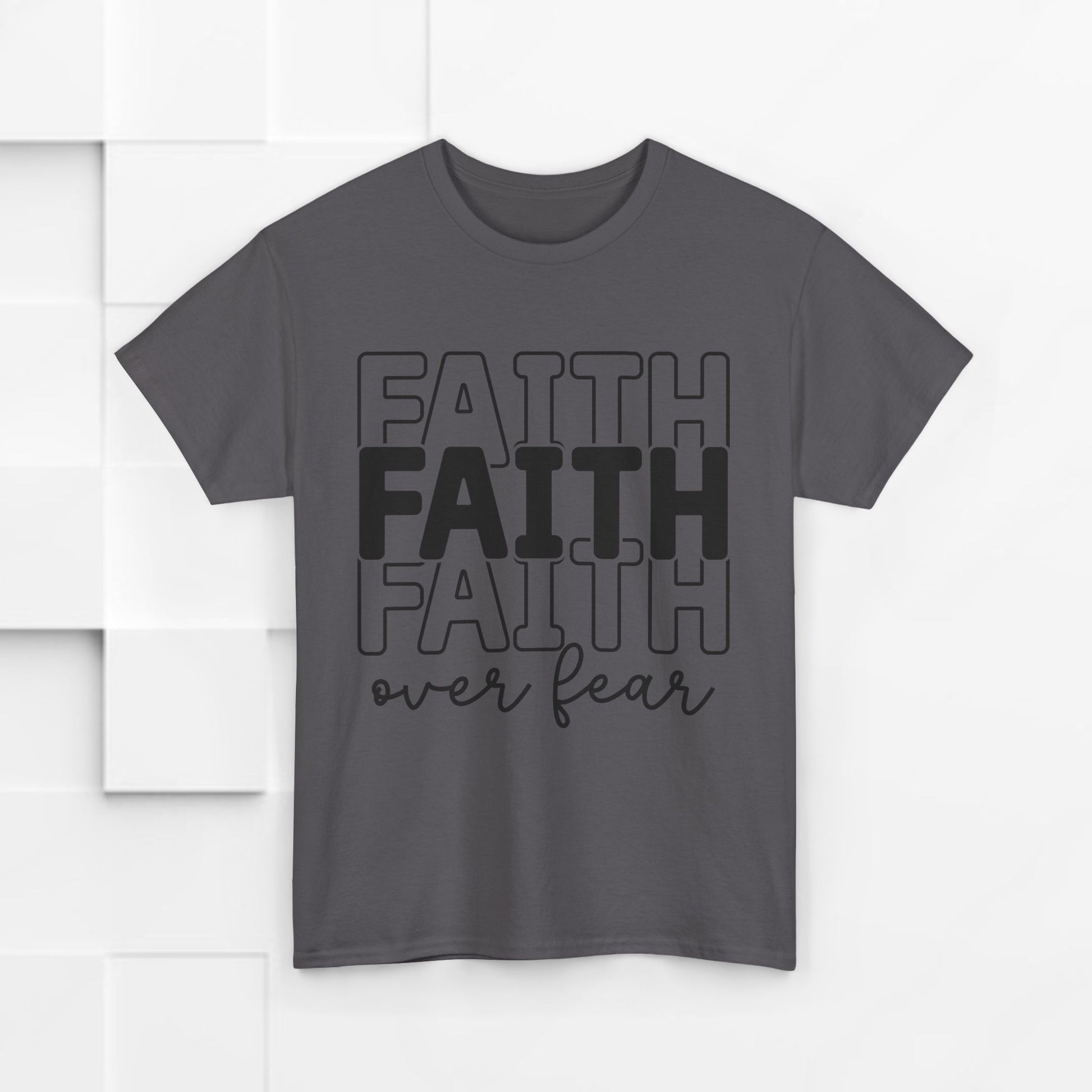 Faith Over Fear Unisex Heavy Cotton Tee - Inspirational T-Shirt - GULLYDESIGN