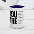 Inspirational Colorful Mug - Empowering Affirmations for Coffee Lovers - GULLYDESIGN