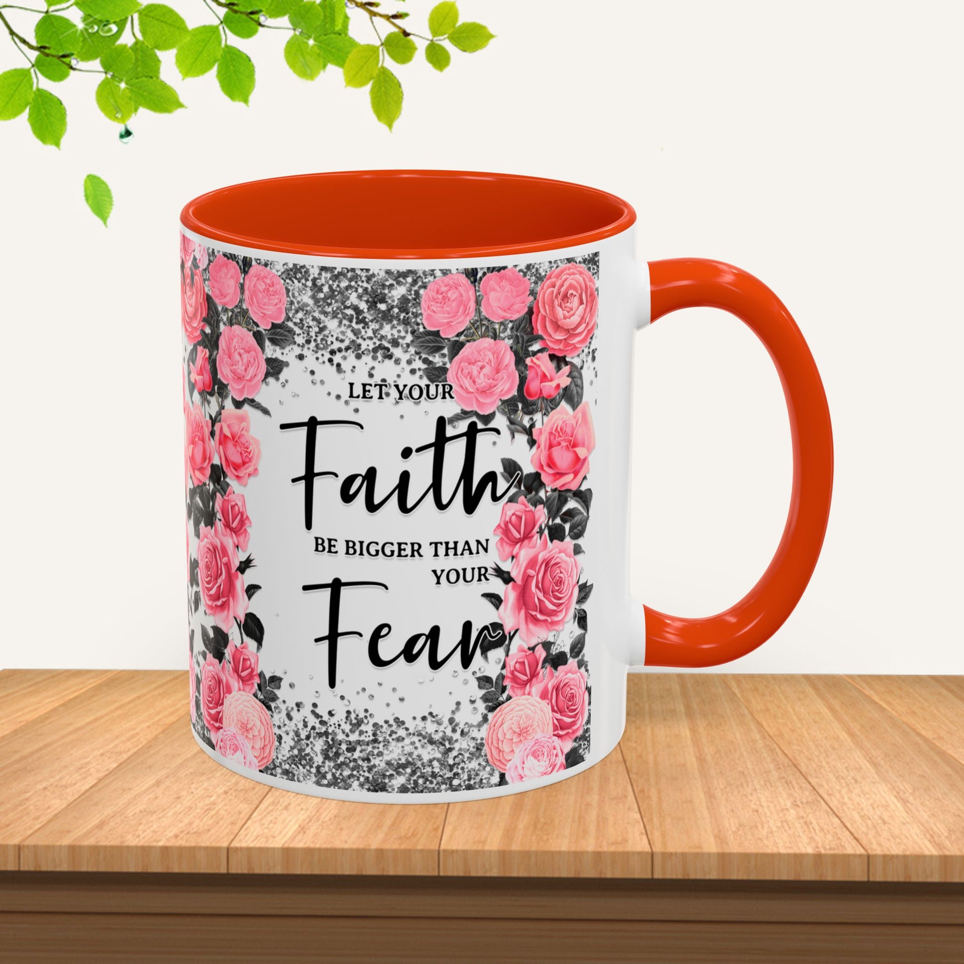 Colorful Floral Faith Mugs - Inspirational Coffee Cups for Home & Gifts - GULLYDESIGN