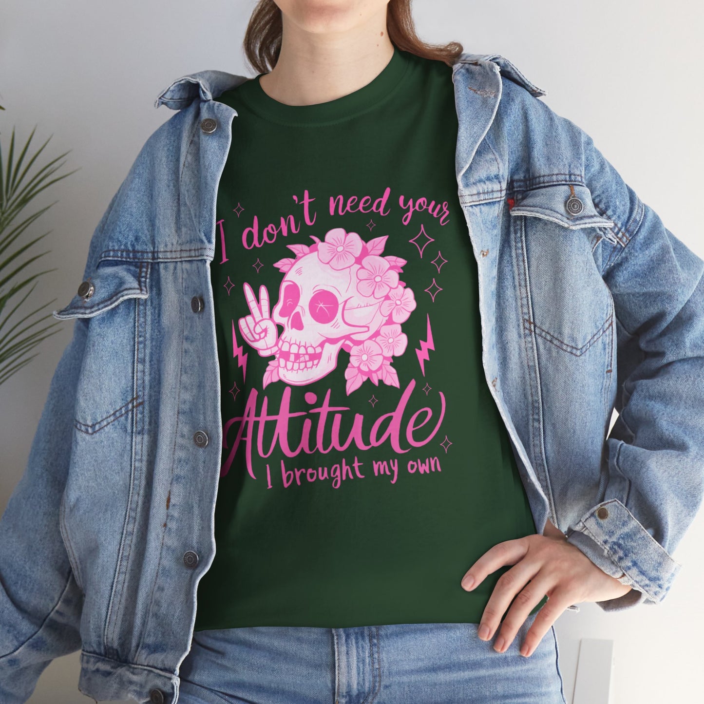 Unisex Heavy Cotton Tee - 'I Don't Need Your Attitude, I Brought My Own'