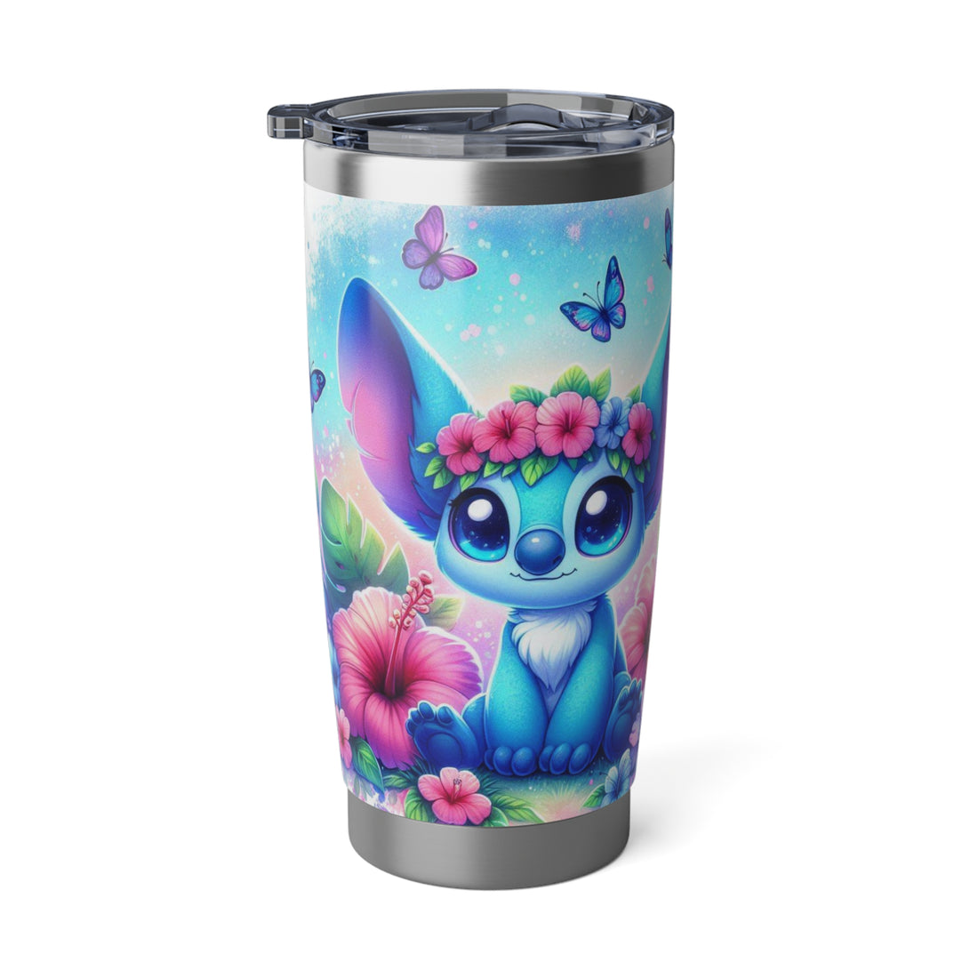 Whimsical Floral Tumbler - 20oz Vagabond Charm with Butterflies - GULLYDESIGN