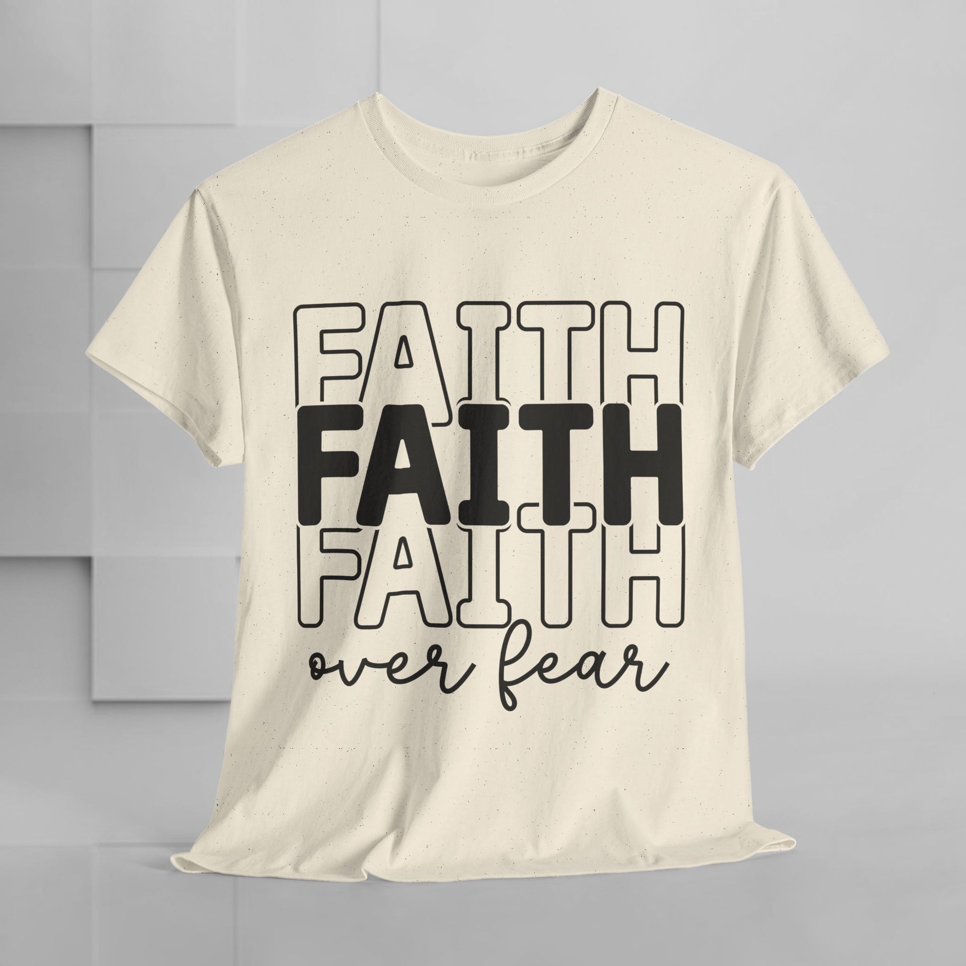 Faith Over Fear Unisex Heavy Cotton Tee - Inspirational T-Shirt - GULLYDESIGN