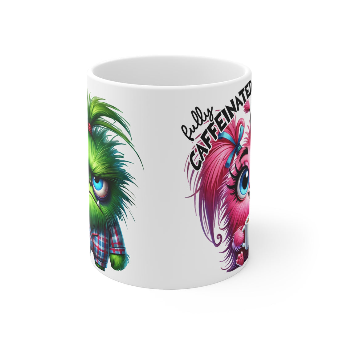 Caffeinated Creature Mug - 11oz Funny Coffee Cup for Coffee Lovers