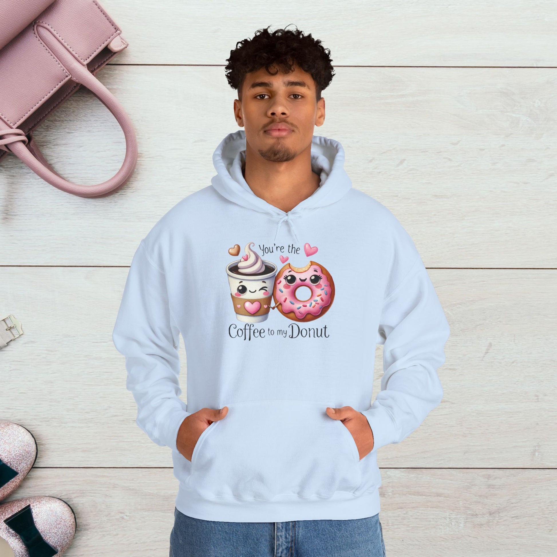 Cute Coffee & Donut Hoodie - You're the Coffee to My Donut Sweatshirt - GULLYDESIGN
