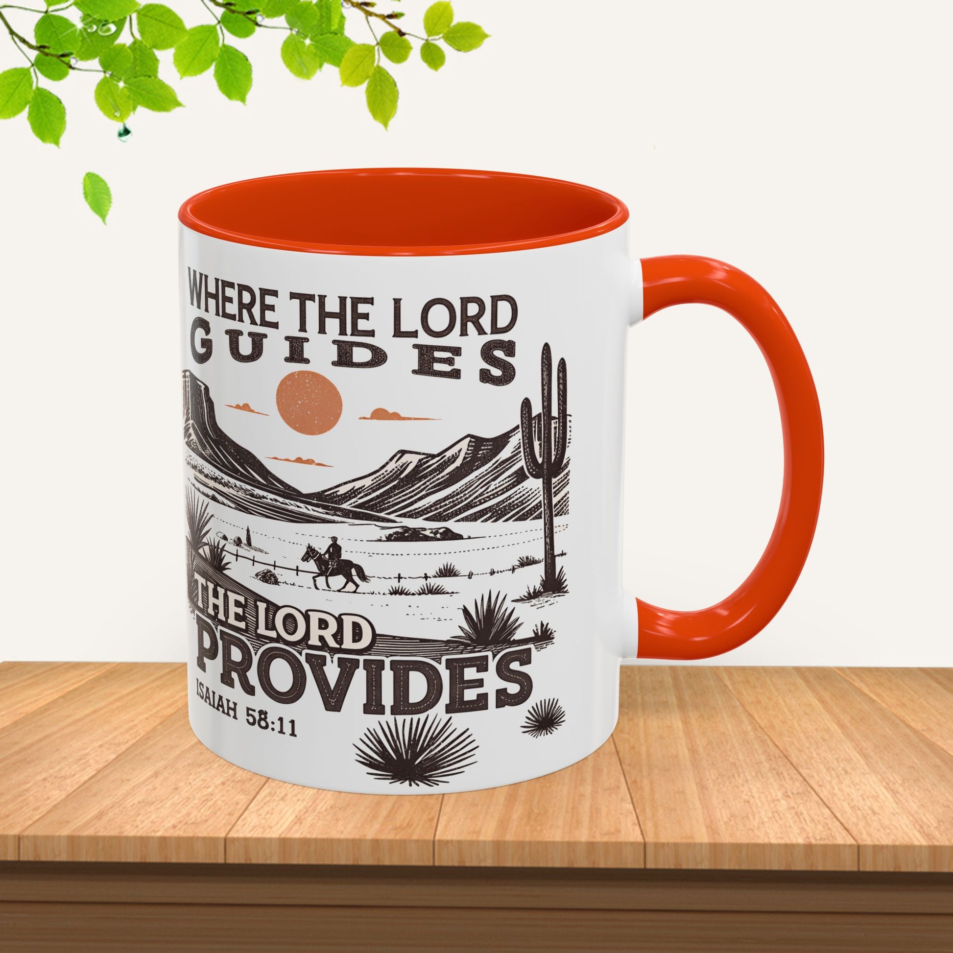 Inspirational Desert Scene Mug - 11oz & 15oz Colorful Coffee Cup for Faith & Encouragement - GULLYDESIGN