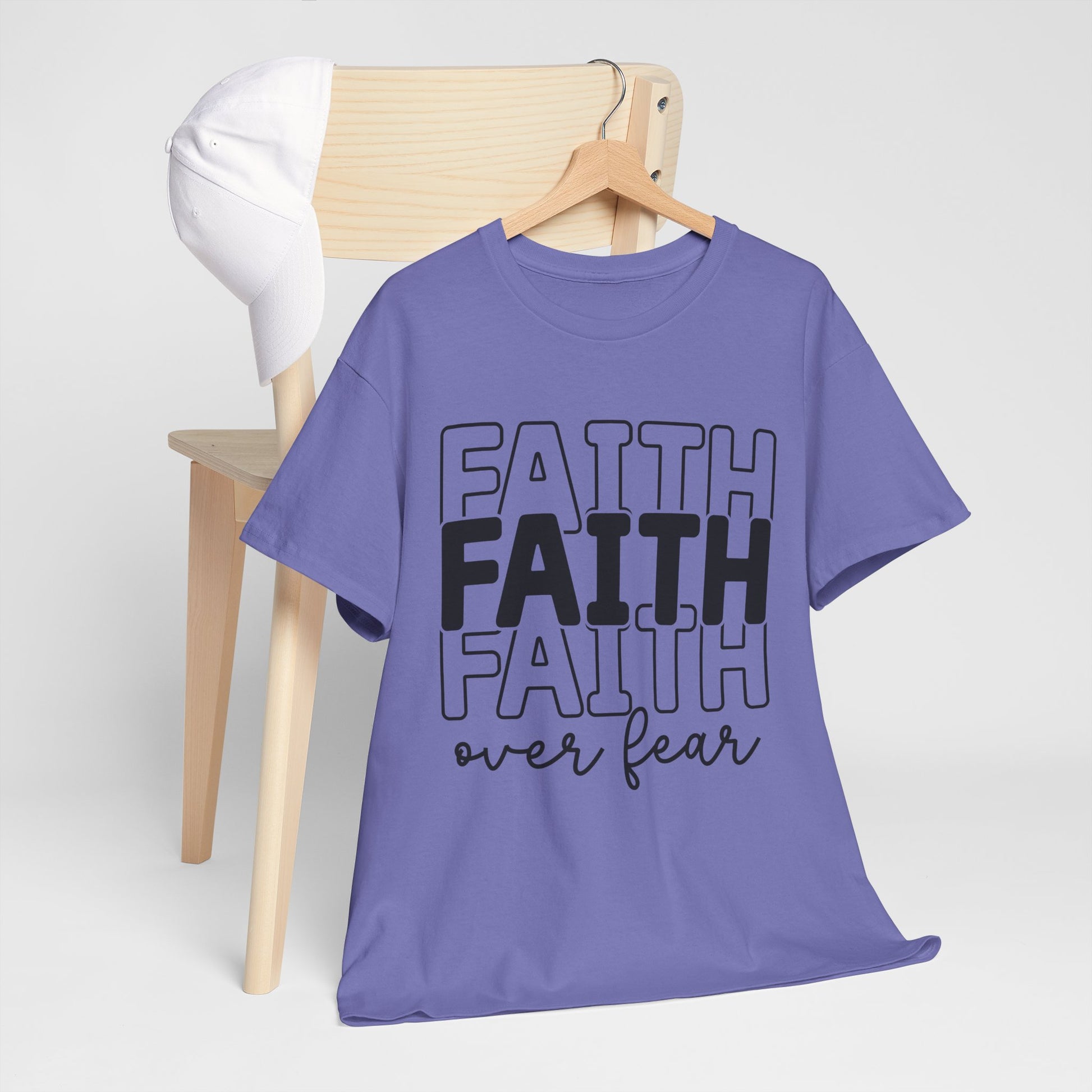 Faith Over Fear Unisex Heavy Cotton Tee - Inspirational T-Shirt - GULLYDESIGN