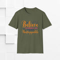 Unisex Softstyle T-Shirt - 'Believe in Yourself and You Will Be Unstoppable' Inspirational Tee - GULLYDESIGN