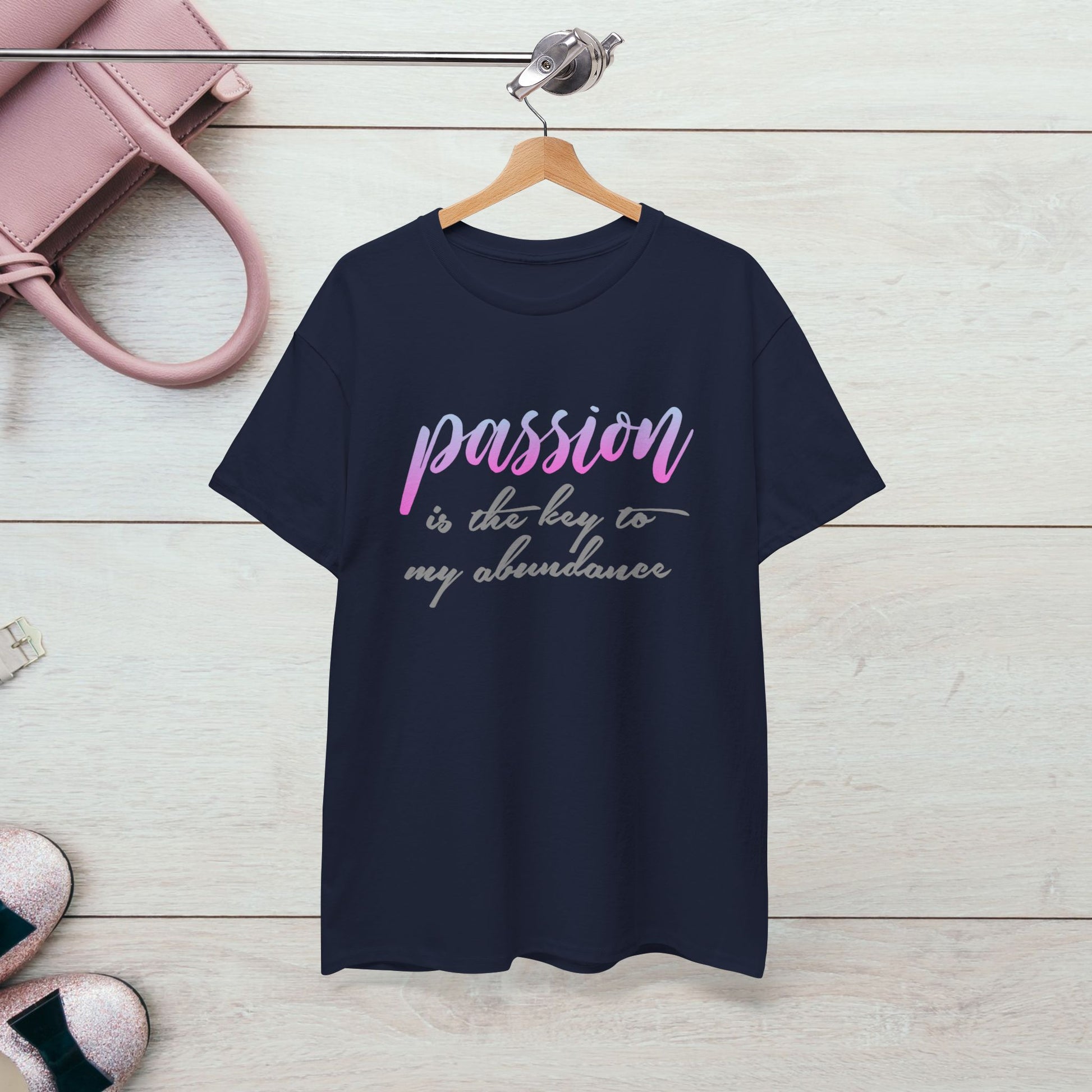 Passion is the Key Unisex Heavy Cotton Tee - Motivational T-Shirt for Inspiration and Abundance - GULLYDESIGN