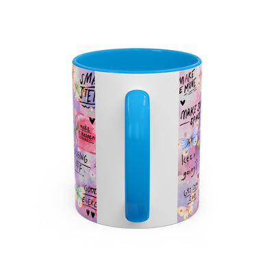 Inspirational Grateful and Thankful Butterfly Mug - Colorful 11oz & 15oz Coffee Cup with Motivational Quotes