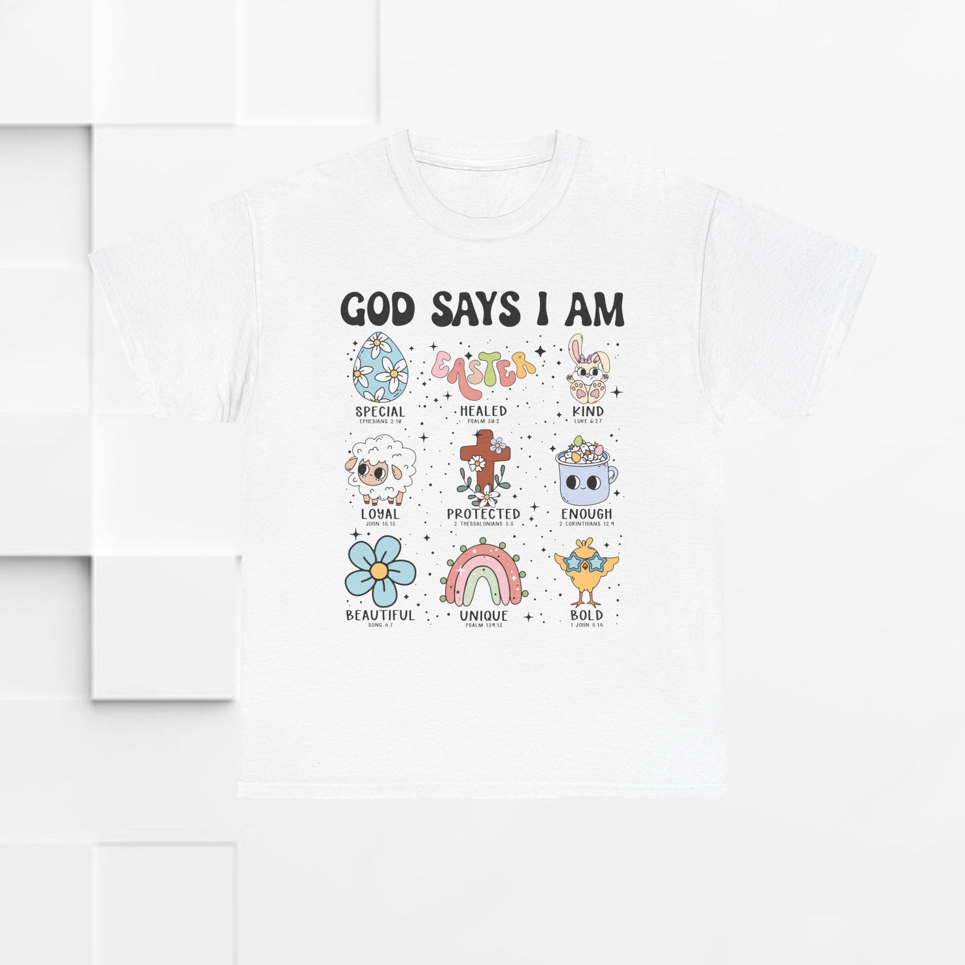God Says I Am Unisex Heavy Cotton Tee - Inspirational Graphic T-Shirt - GULLYDESIGN