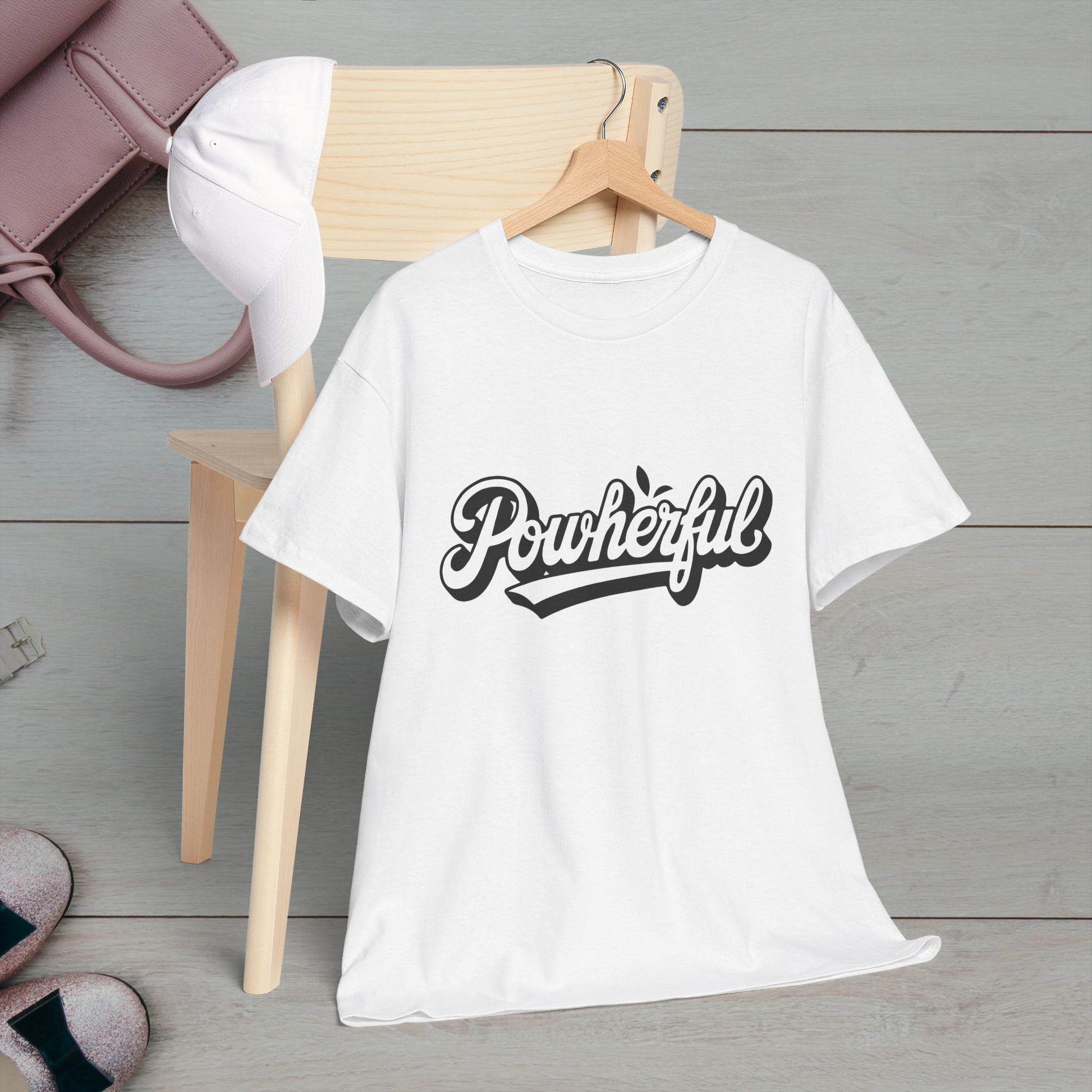 Unisex Heavy Cotton Tee - 'Powerful' Graphic Tee for Empowerment and Self-Expression - GULLYDESIGN