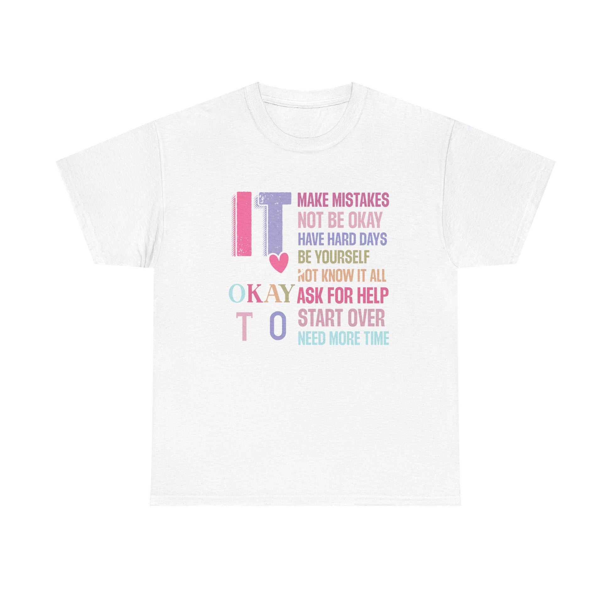 Inspirational Unisex Heavy Cotton Tee – Embrace Mistakes & Start Over - GULLYDESIGN