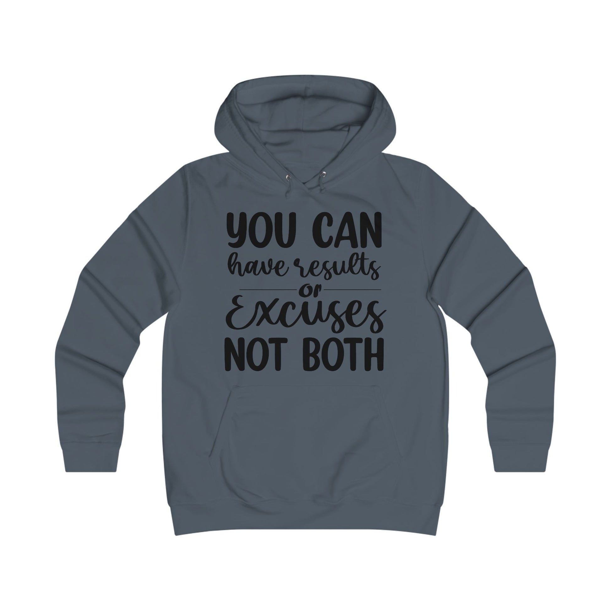 Results & Excuses Girlie College Hoodie - GULLYDESIGN