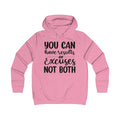 Results & Excuses Girlie College Hoodie - GULLYDESIGN