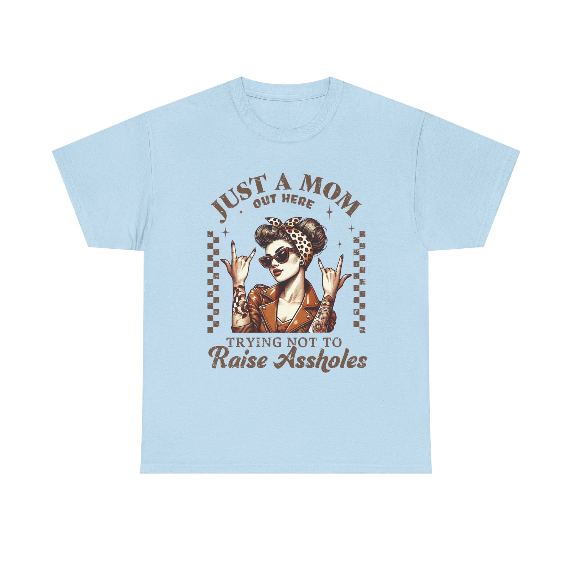 Just a Mom Unisex Heavy Cotton Tee - Funny Mom Shirt for Mother's Day - GULLYDESIGN