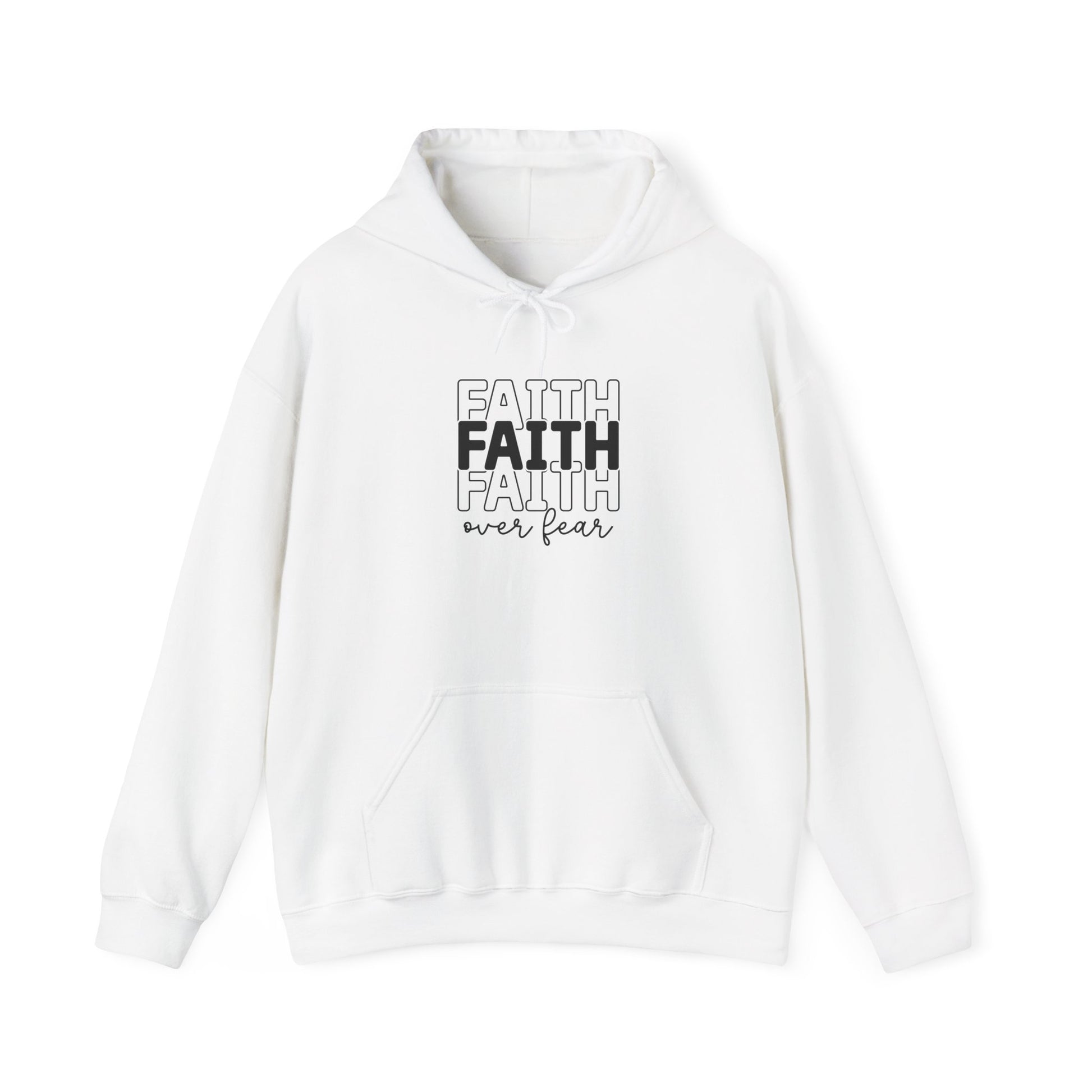 Faith Over Fear Unisex Hooded Sweatshirt - Inspirational Casual Wear - GULLYDESIGN